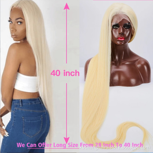 Wholesale 613 HD Full Lace Wig Human Hair,Platinum Blonde 613 transparent Lace Frontal Wig,13x4 13x6 613 Virgin Lace Front Wig